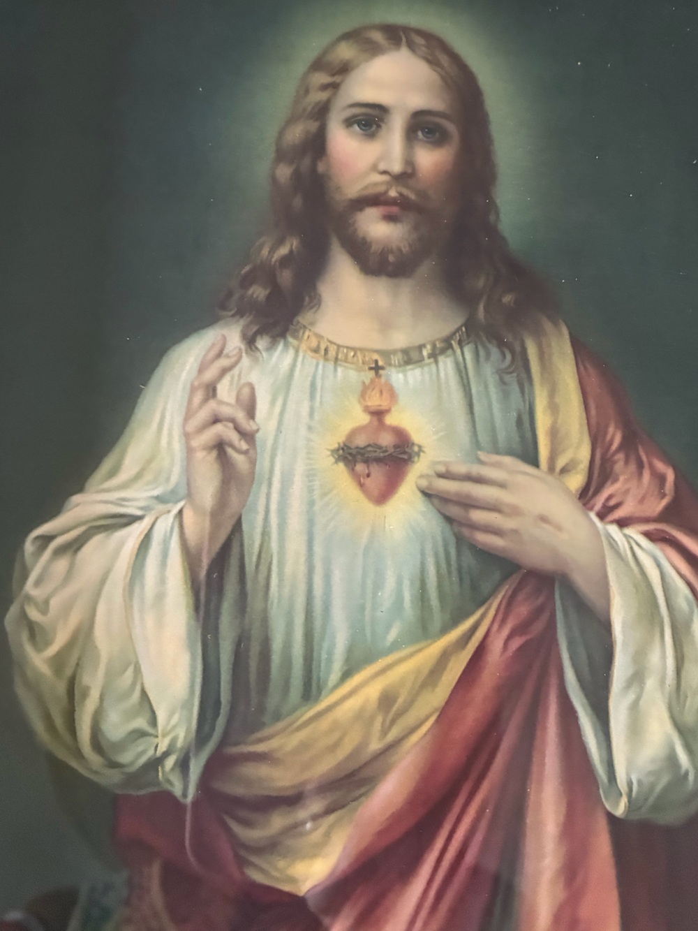 Vintage Photo of Jesus, says sacred heart of Jesus at bottom. - Picture 11 of 11